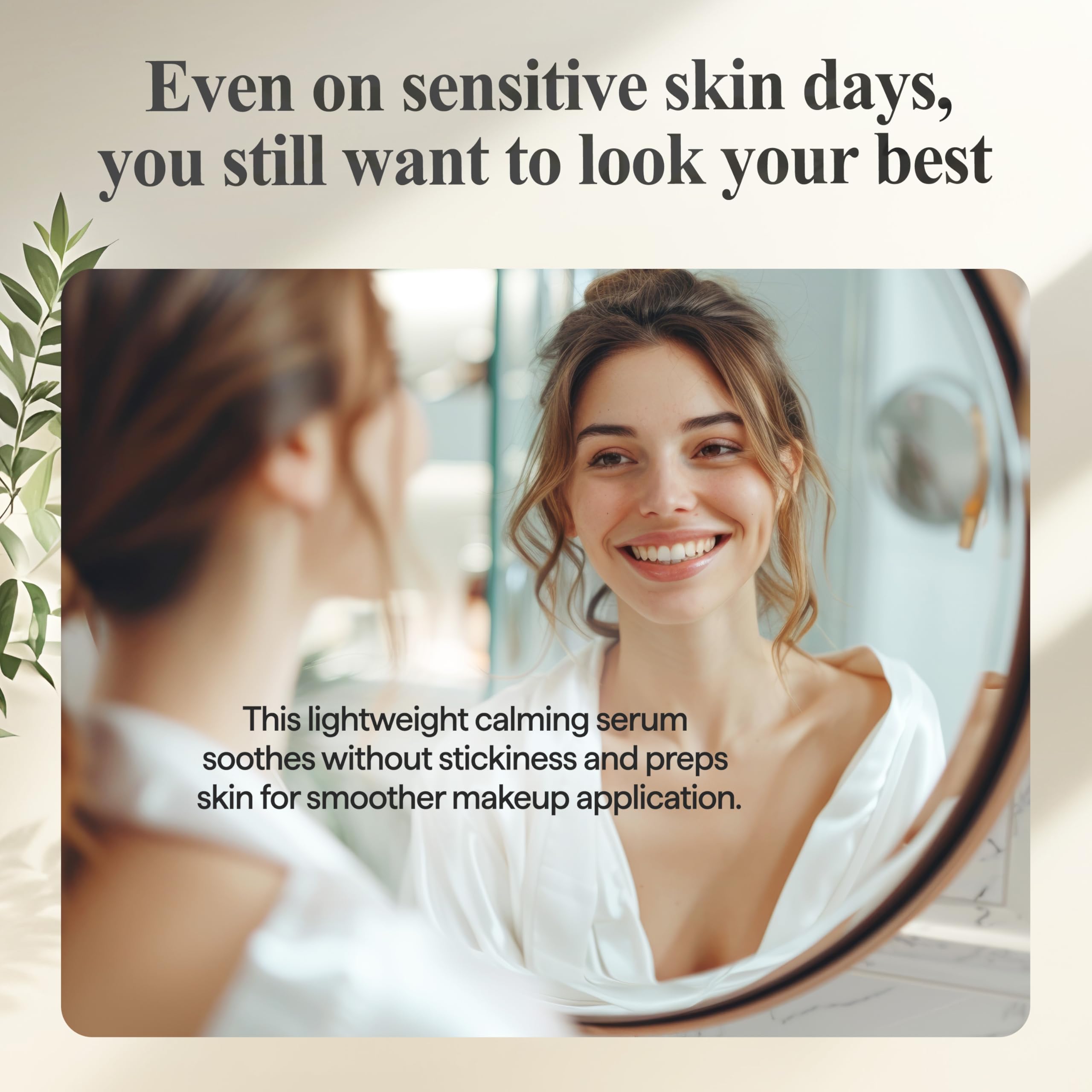 All Natural Houttuynia Serum on skin to soothe irritation and hydrate