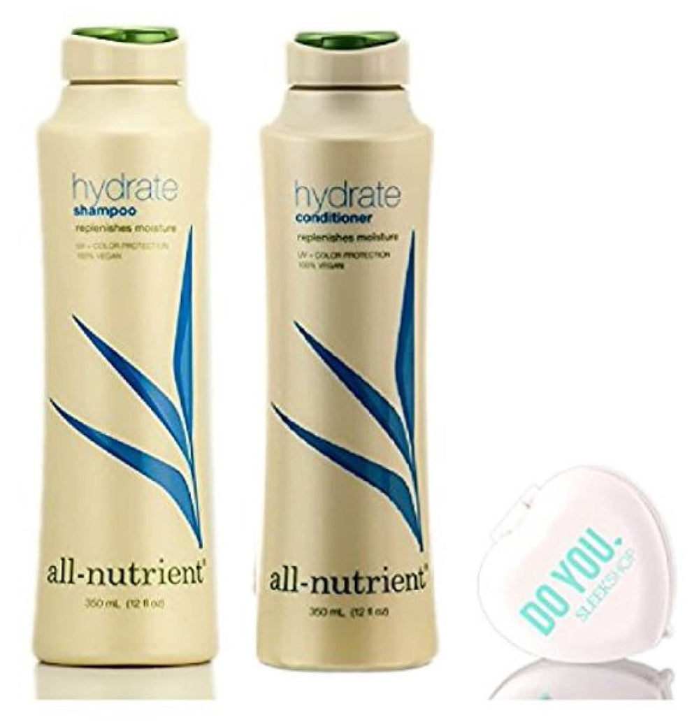 All Nutrient Hydrate Duo: shampoo, conditioner, and mirror for daily moisture and shine.