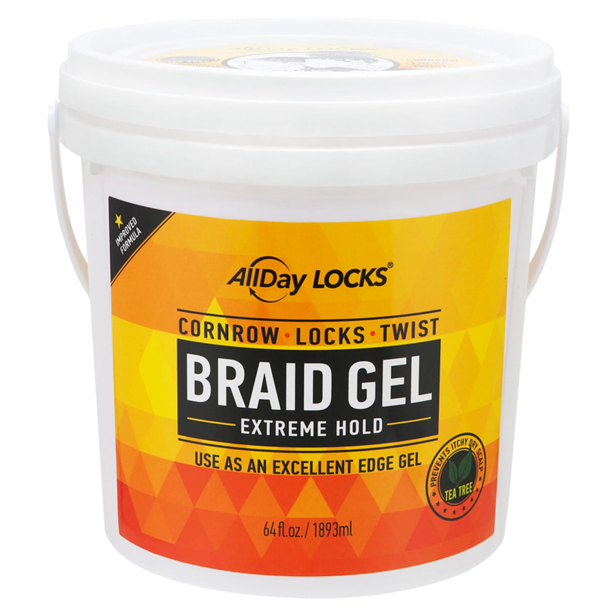 AllDay Locks Braid Gel Extreme Hold jar ready for salon‑quality styling.