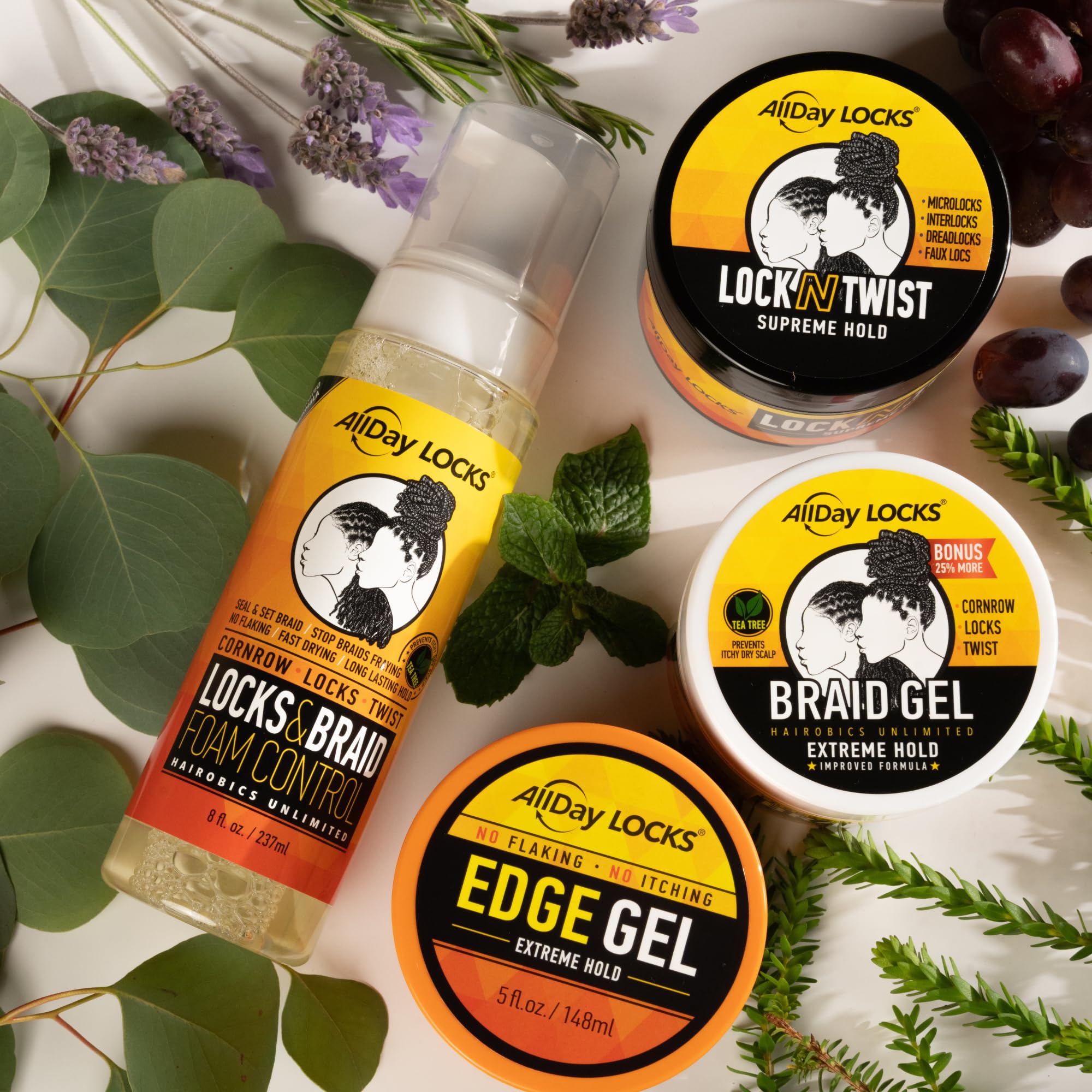 Locs and twists receive moisture from the gel for healthy look.