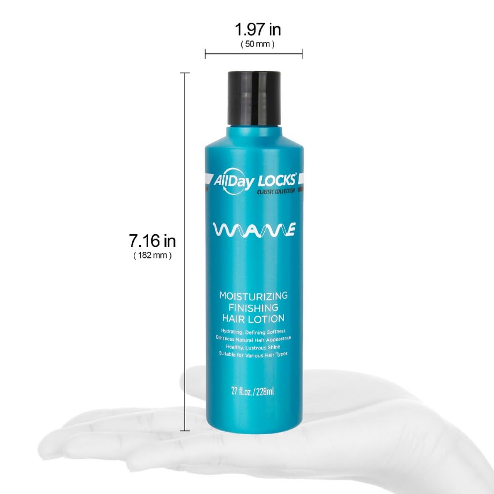 AllDay Locks Classic Wave Lotion application moment, smooth texture and even coverage