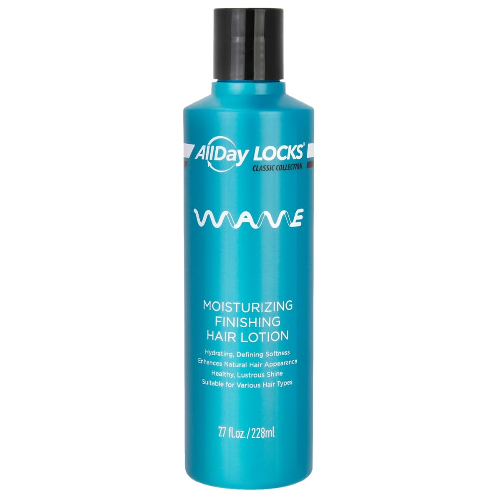 AllDay Locks Classic Wave Lotion bottle showing lightweight hydration and frizz control
