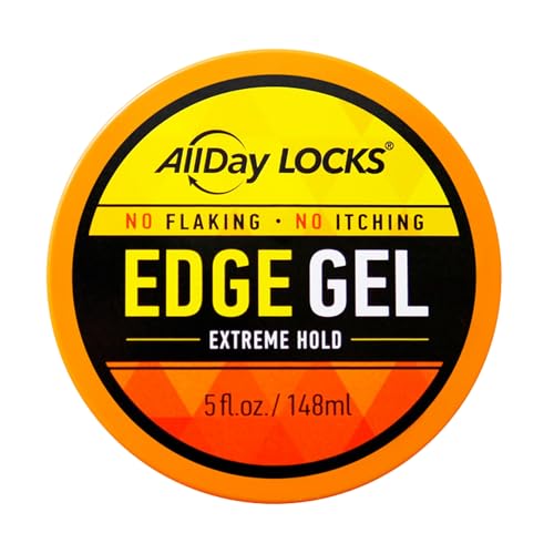 AllDay Locks Edge Gel Extreme Hold applied to edges for a smooth, controlled finish.