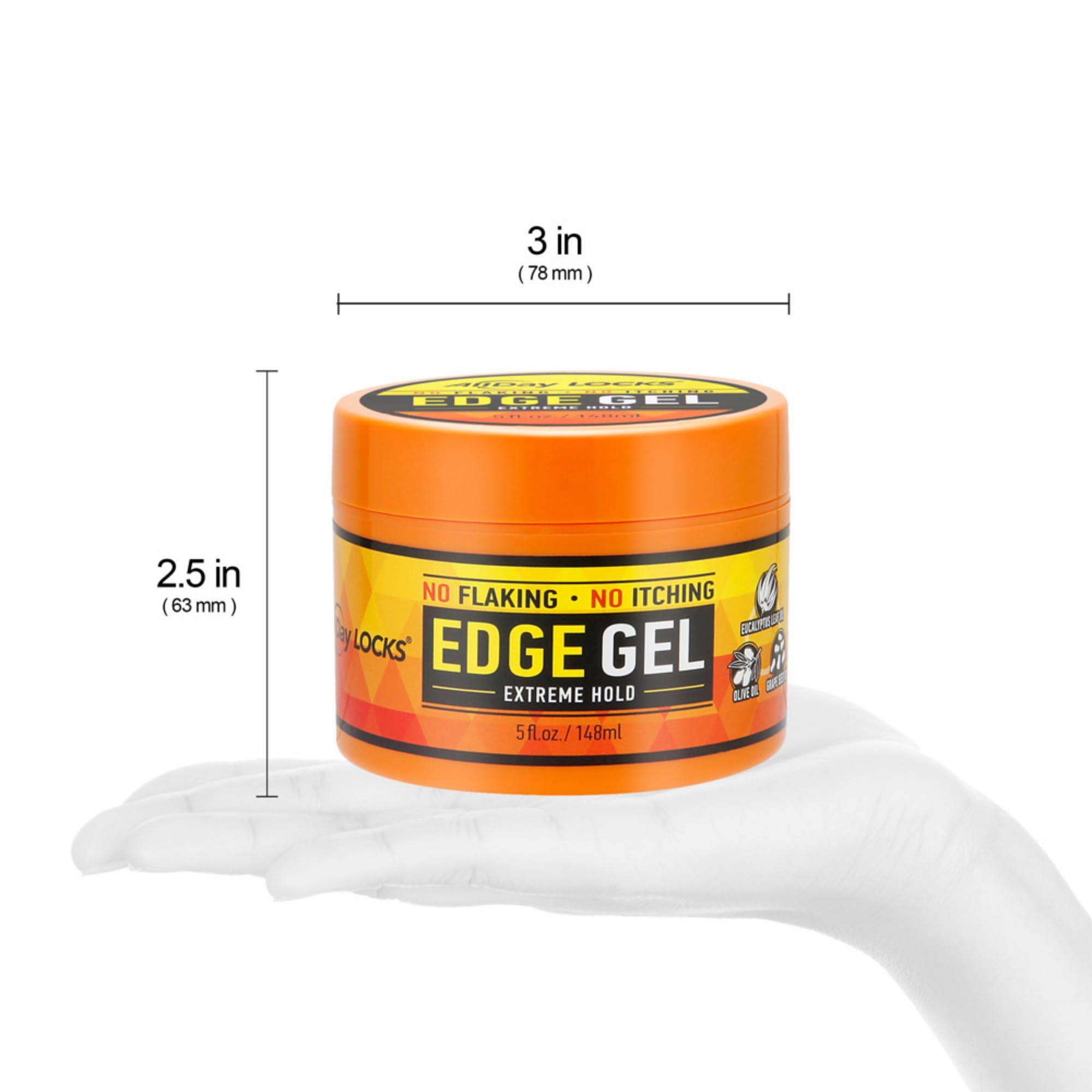 AllDay Locks Edge Gel Extreme Hold packaging on shelf.