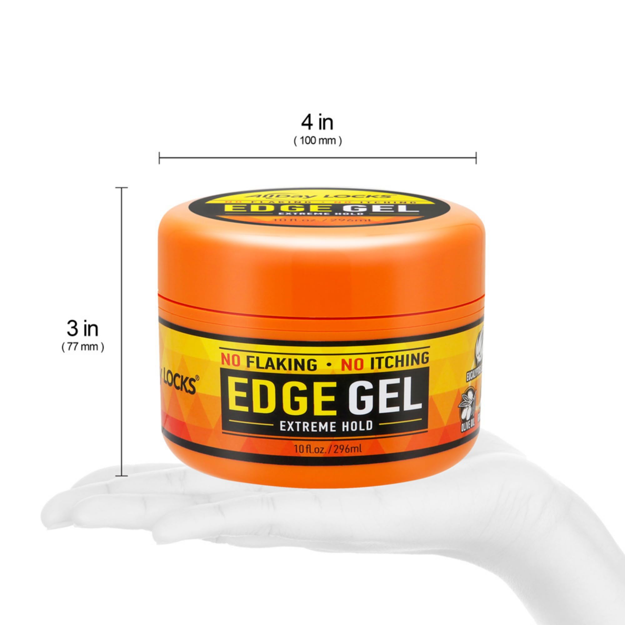 AllDay Locks Edge Gel 10 oz large bottle ready for daily use.