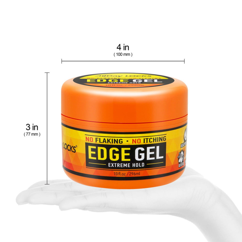 AllDay Locks Edge Gel 10 oz large bottle ready for daily use.