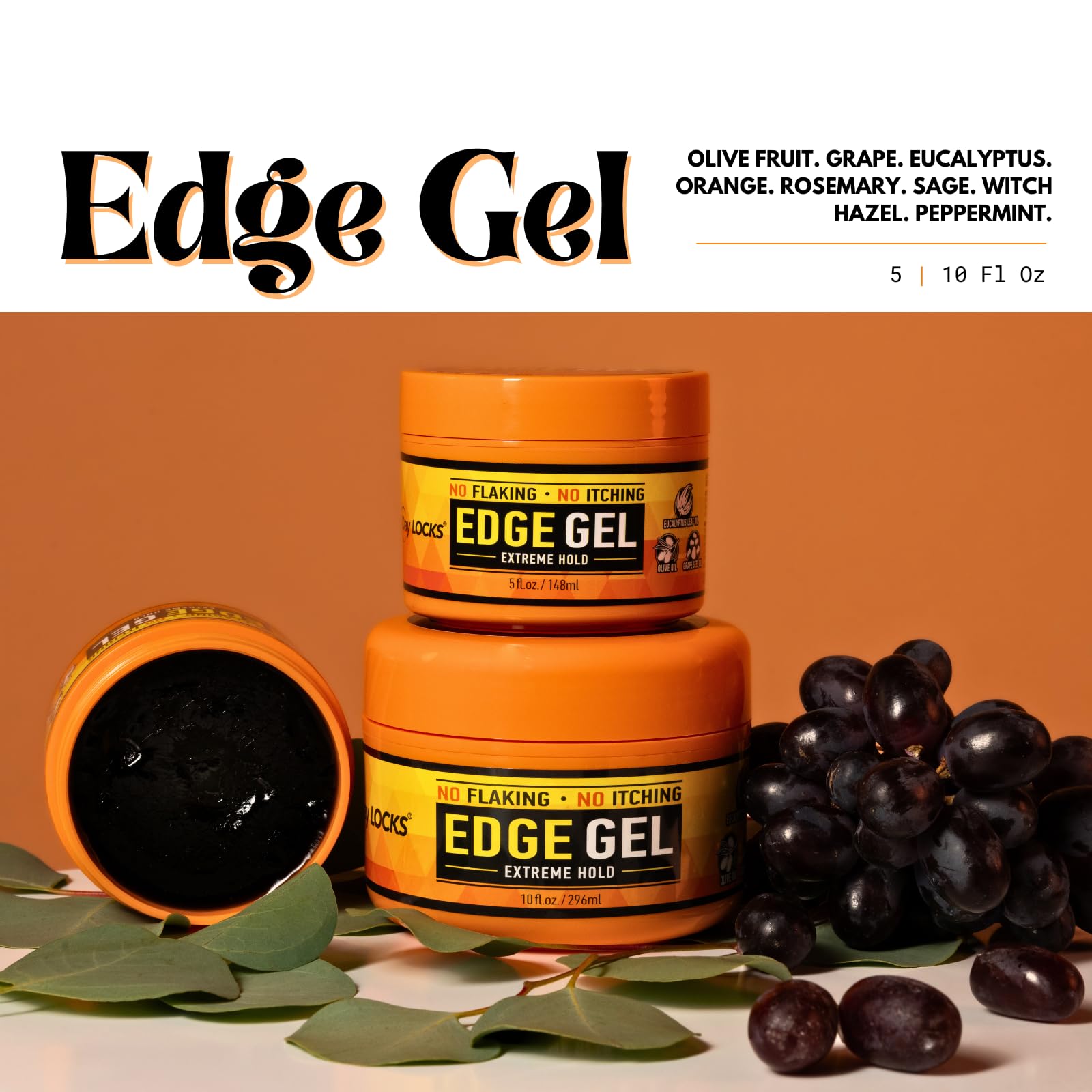 AllDay Locks Edge Gel packaging and label emphasizing edge control.