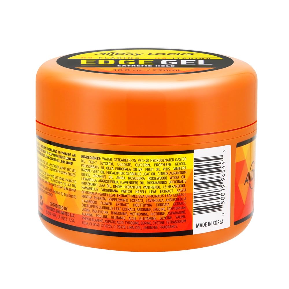 AllDay Locks Edge Gel 1.76 oz travel-sized container in view.