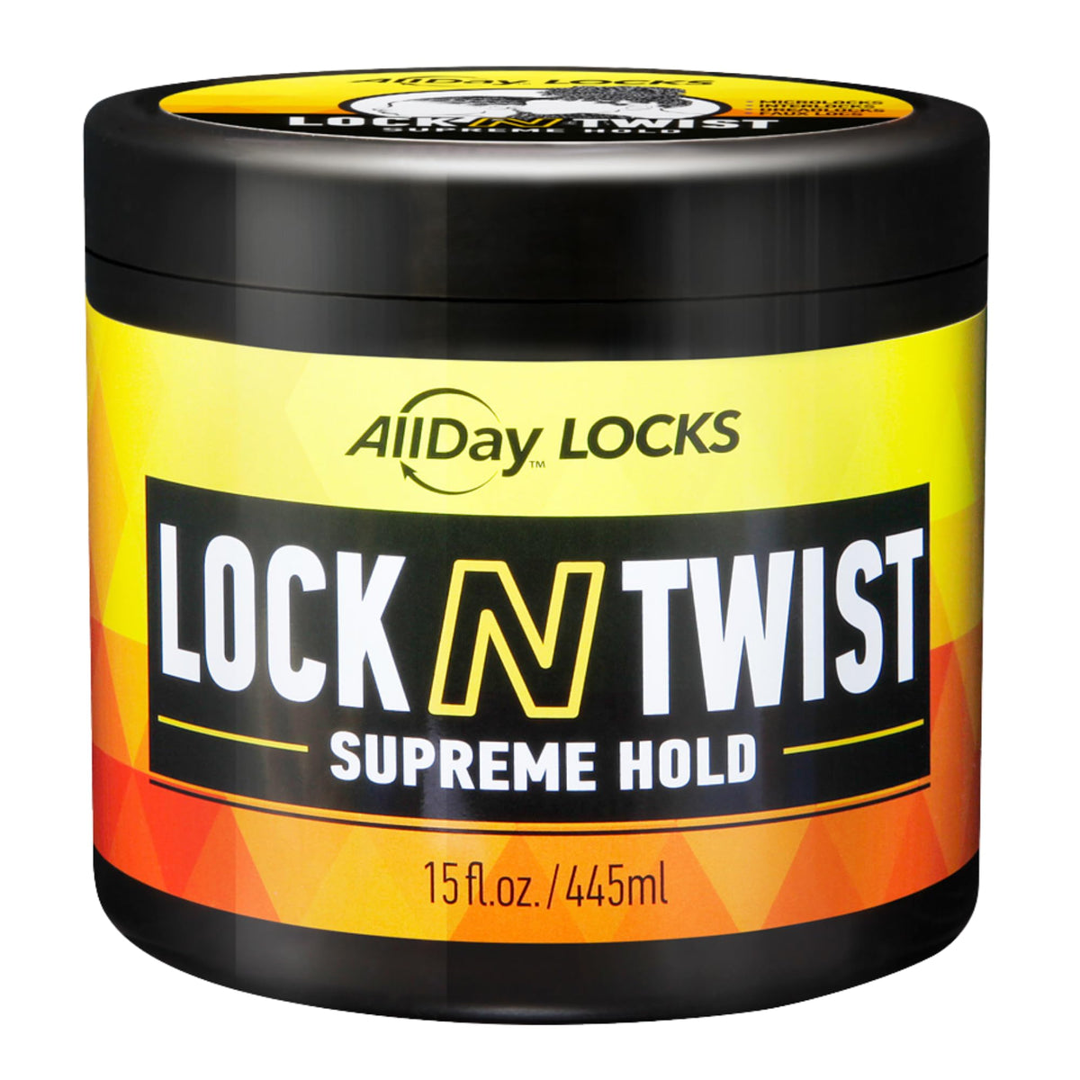 AllDay Locks Lock N Twist Supreme Hold jar: powerful hold for locs and twists.