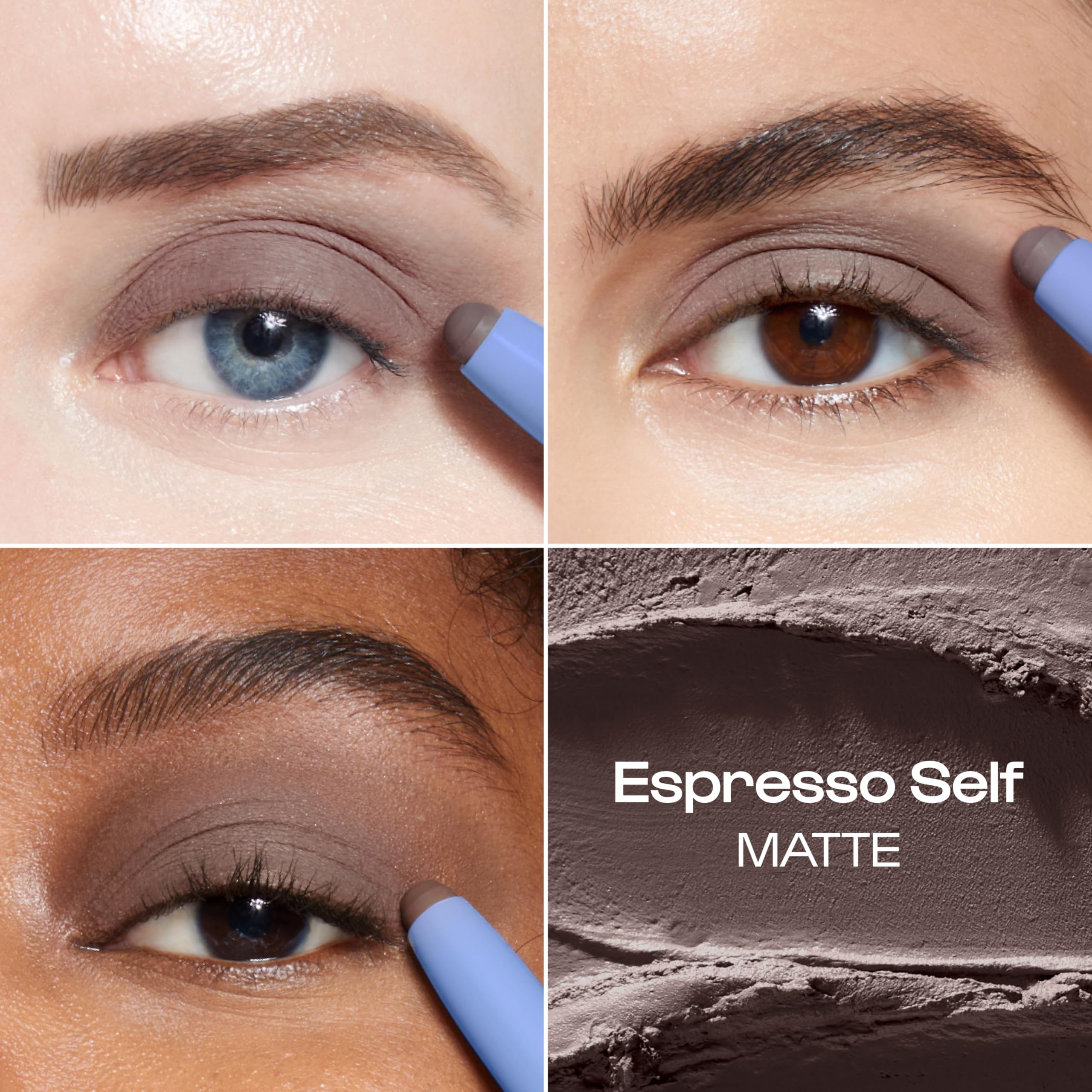 ALLEYOOP 11th Hour smoky mocha matte shade applied for a sophisticated look.