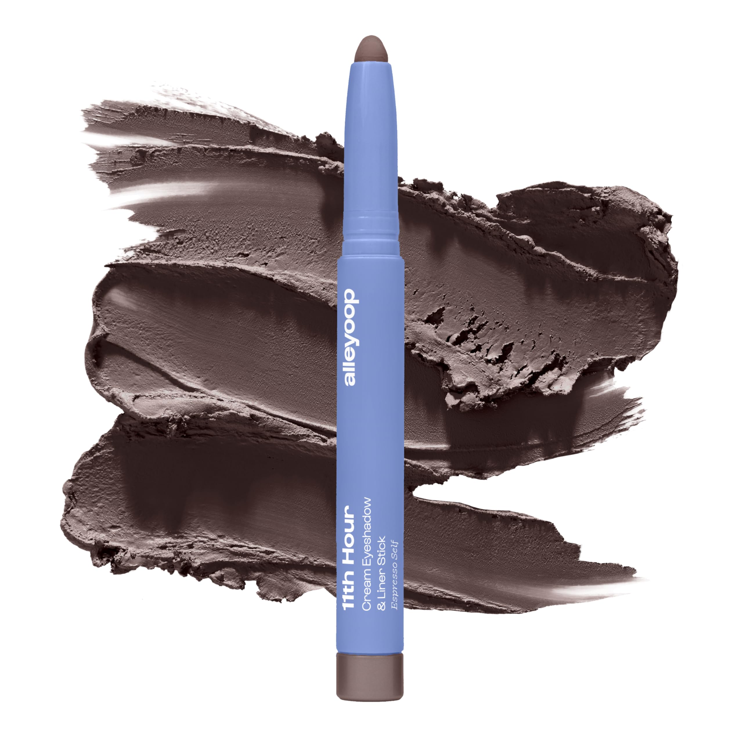 ALLEYOOP 11th Hour waterproof cream eyeshadow stick close-up, long-lasting matte color.