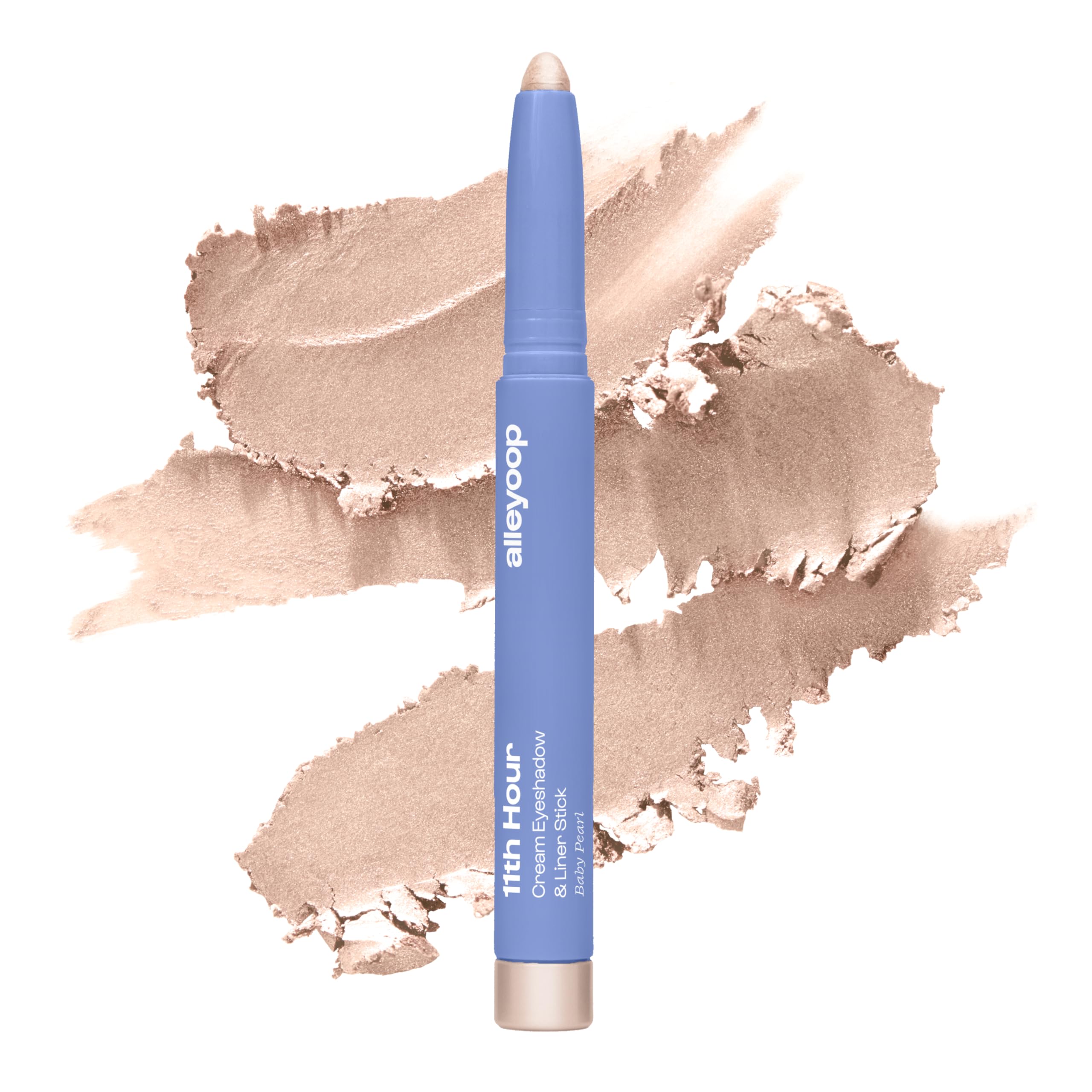 ALLEYOOP 11th Hour waterproof eyeshadow stick in champagne shimmer for all-day wear.