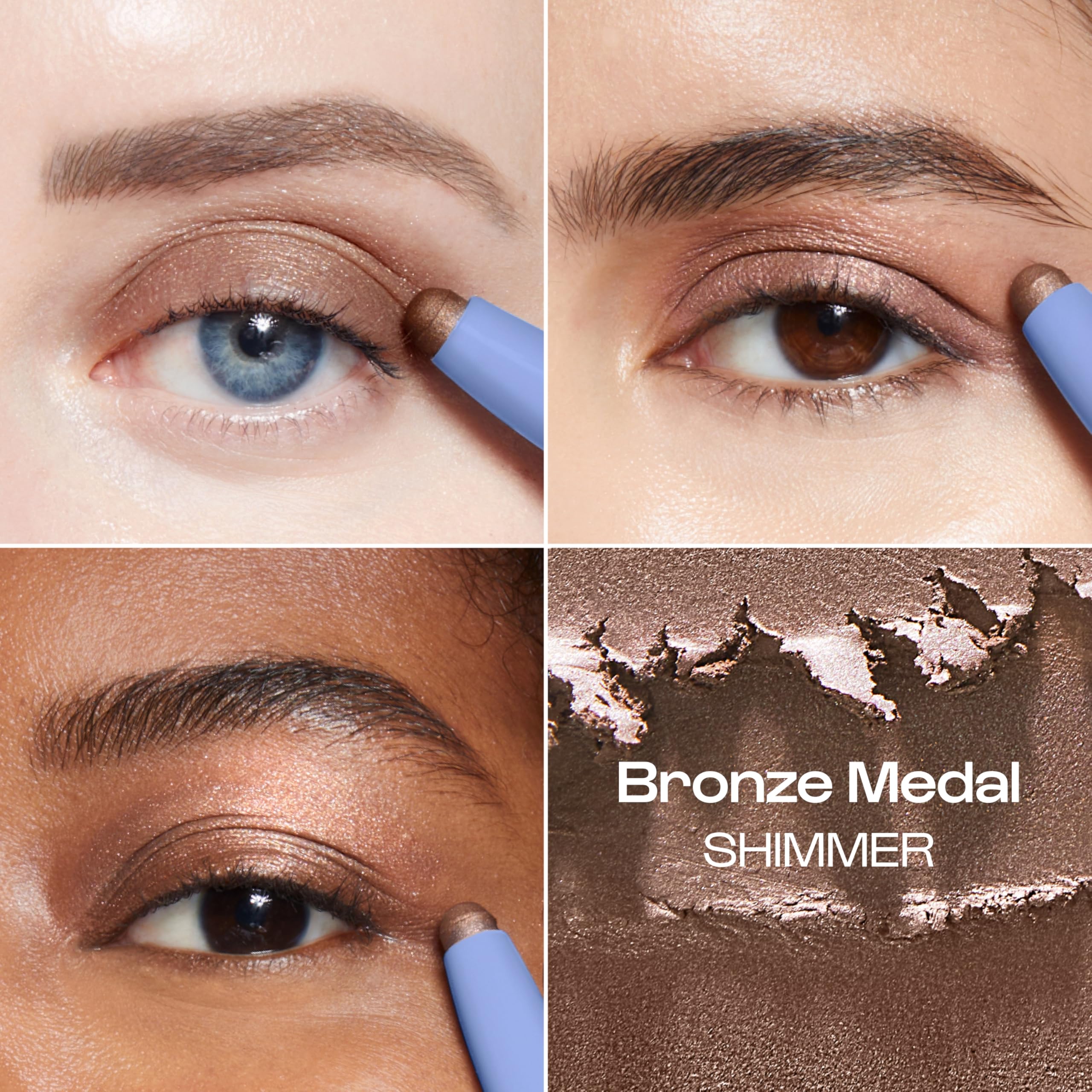ALLEYOOP crease-proof matte brown eyeshadow stick demonstrates staying power