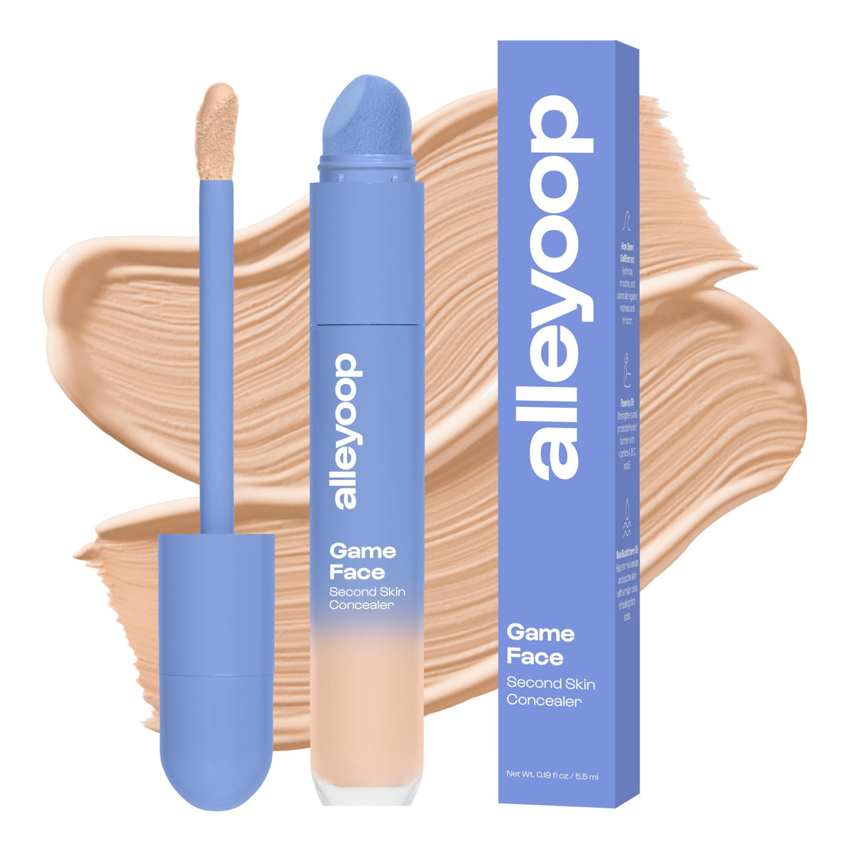 ALLEYOOP Game Face Concealer bottle with lightweight coverage