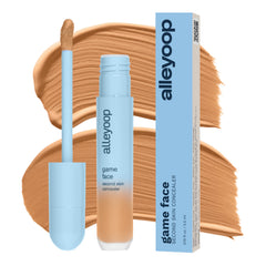 ALLEYOOP Game Face concealer tube application for precise, natural coverage.