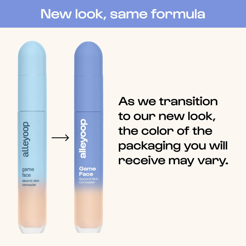 ALLEYOOP Game Face Concealer travel-tube design for daily wear.