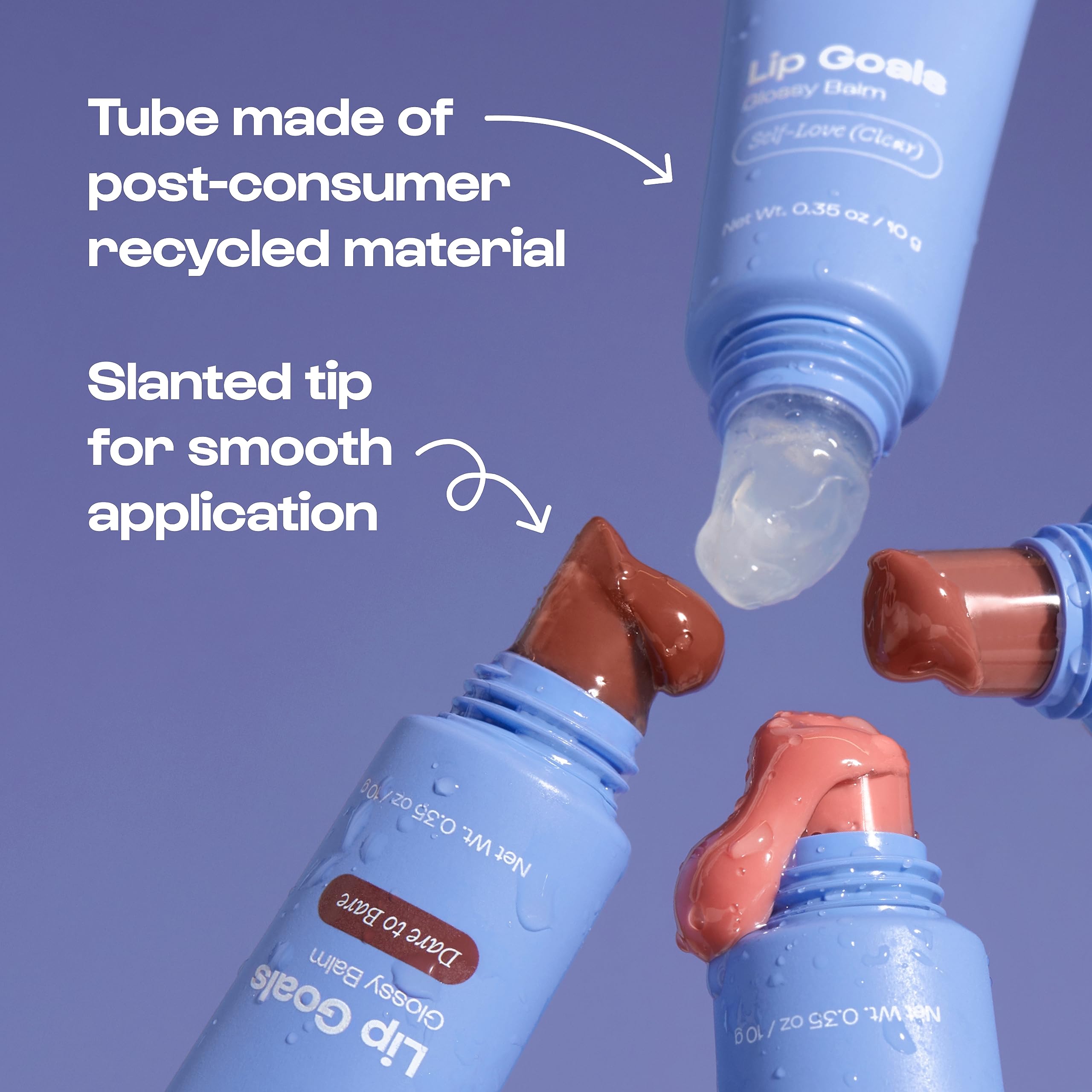 Alleyoop Lip Goals nourishing ingredients highlight shea butter and ceramide benefits.