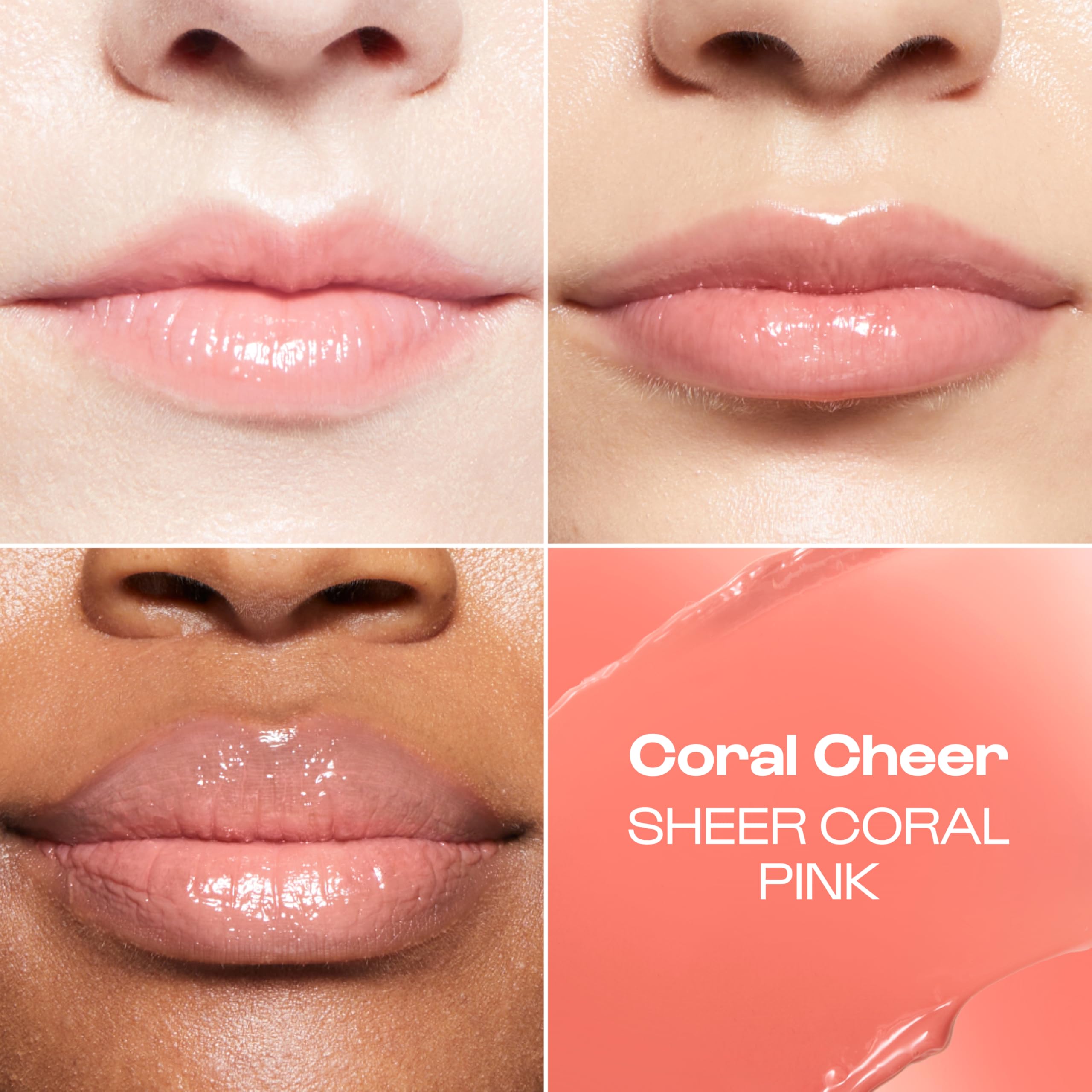 ALLEYOOP Lip Goals Trio three sheer shade swatches deliver a subtle tint and healthy glow.