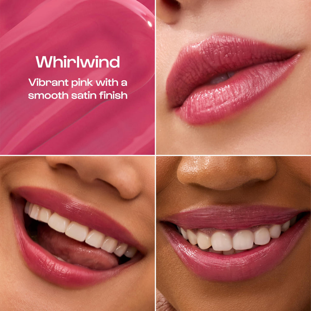 ALLEYOOP Sun Serum Lip Oil Hazy swatch with muted mauve shade.