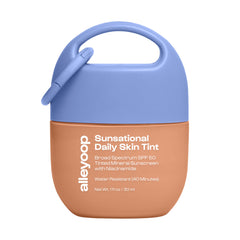 ALLEYOOP Sunsational bottle with SPF 50 for daily mineral protection.