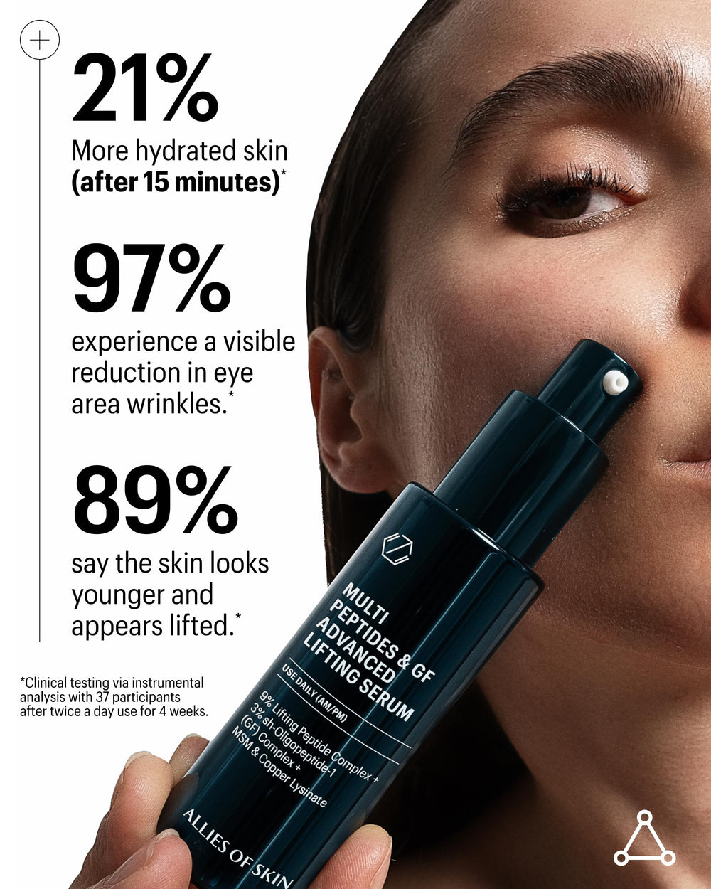 Allies of Skin hydration-glow-skin shows quick absorption and radiant hydration.