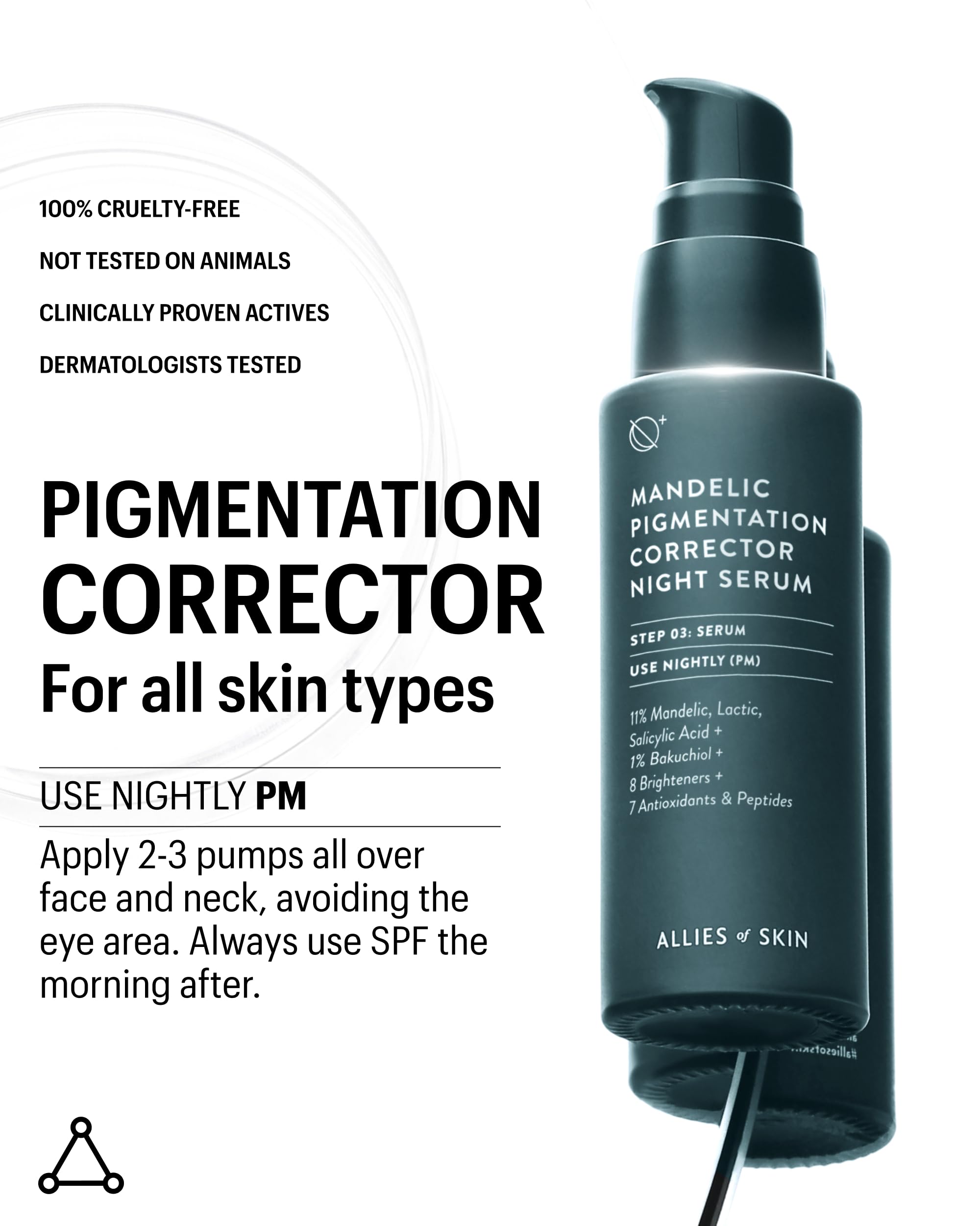 Allies of Skin Niacinamide and Hyaluronic Acid support hydration and tone