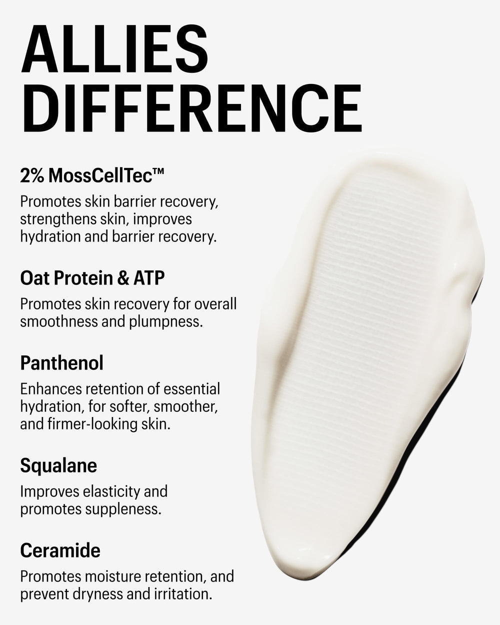 Allies of Skin Molecular Barrier Cream Balm with ceramides promotes moisture retention and skin resilience.