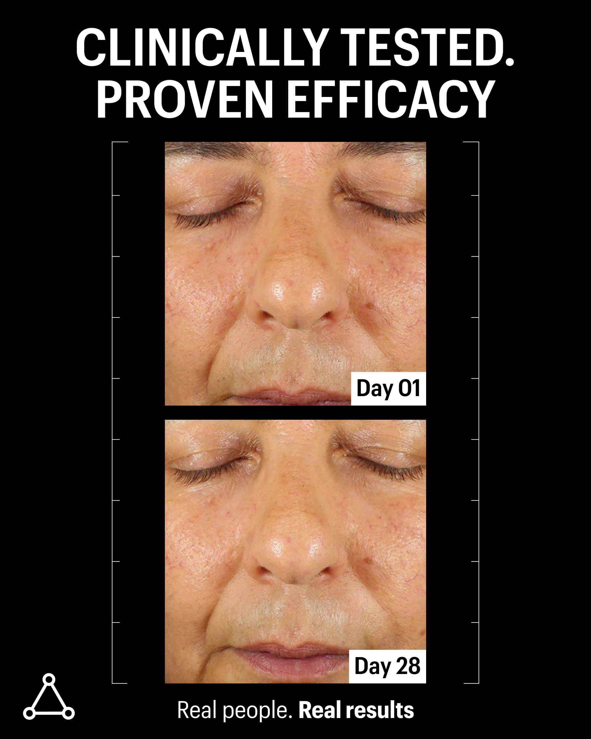 Allies of Skin night cream applied on face demonstrating smooth glide