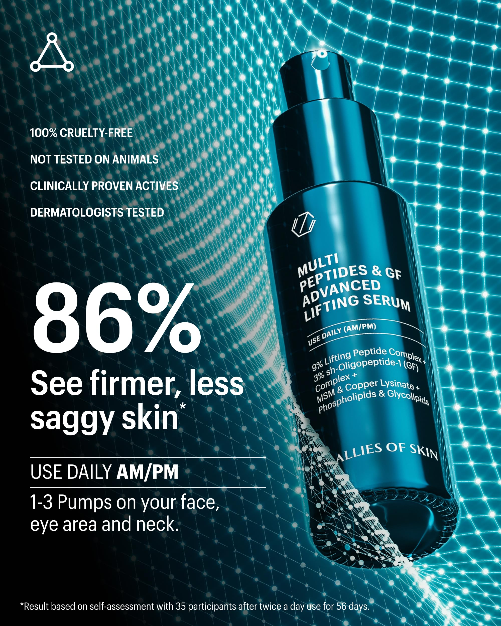 Allies of Skin packaging-outer-box shows premium design and the award-winning formula.