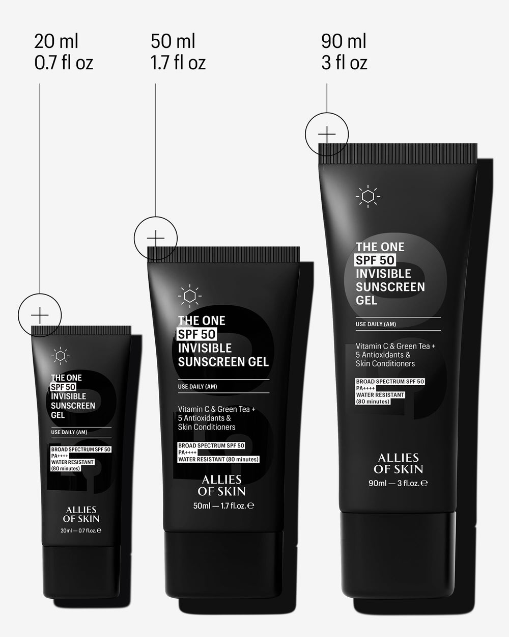 Allies of Skin travel-size box and bottle for easy packing