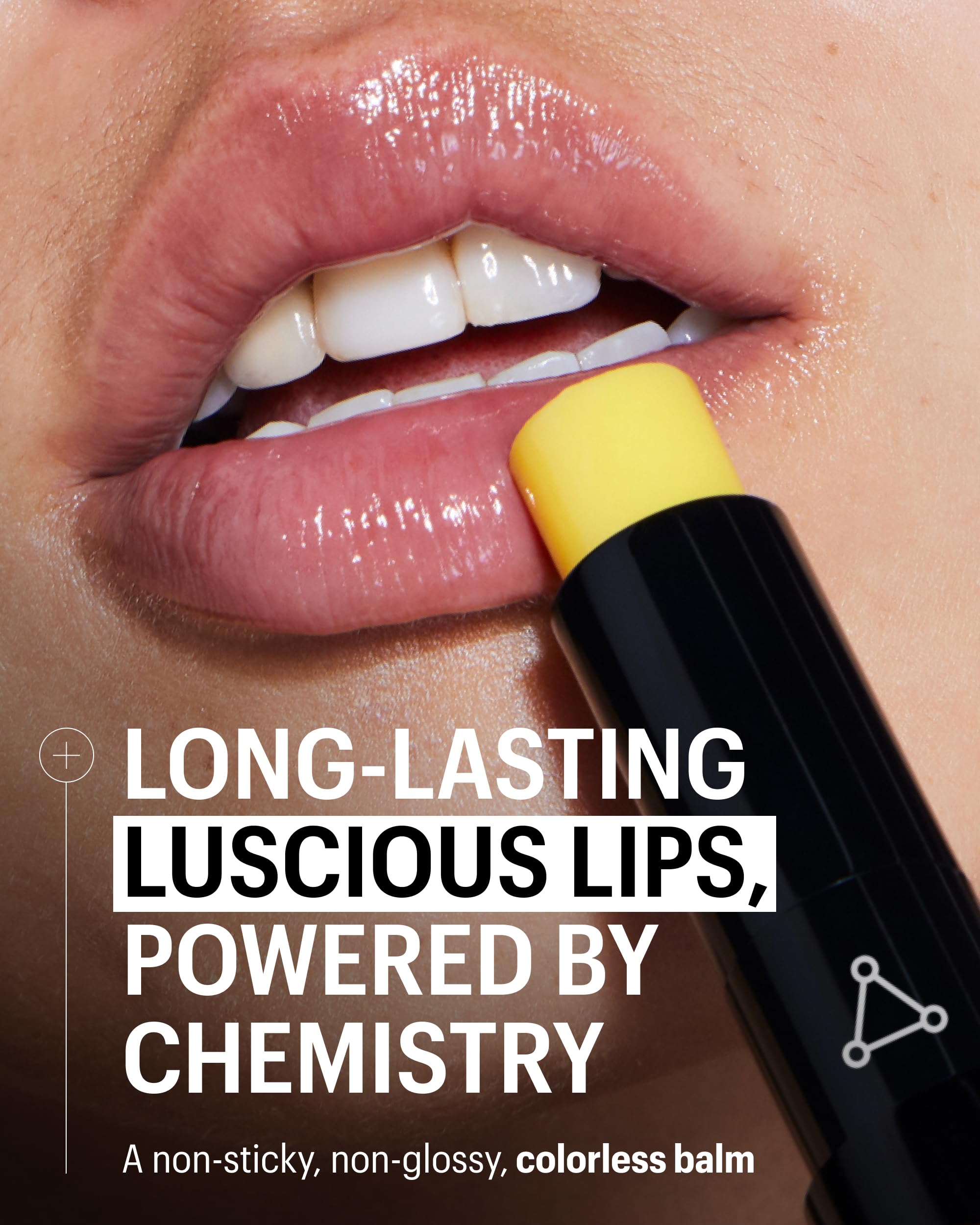 Allies of Skin peptide-ceramide complex closeup showing soothing lip nourishment.