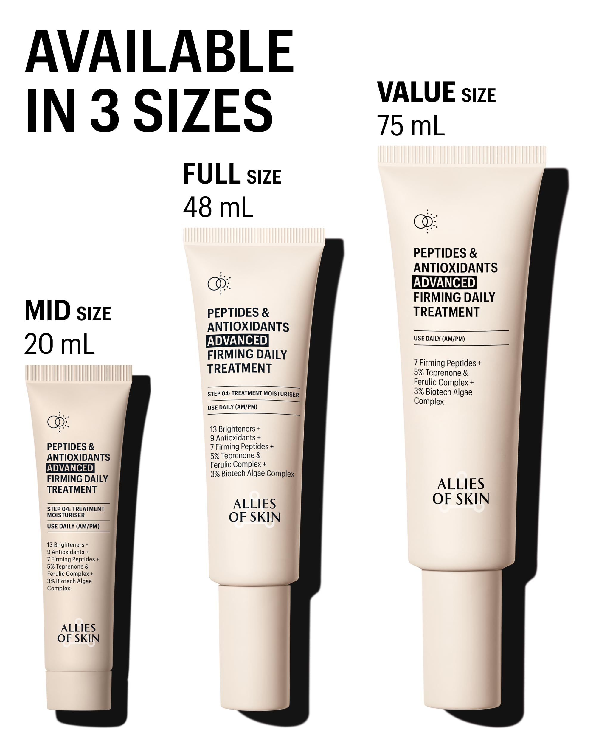 Swirl application of Allies of Skin daily treatment, smooth and absorbent