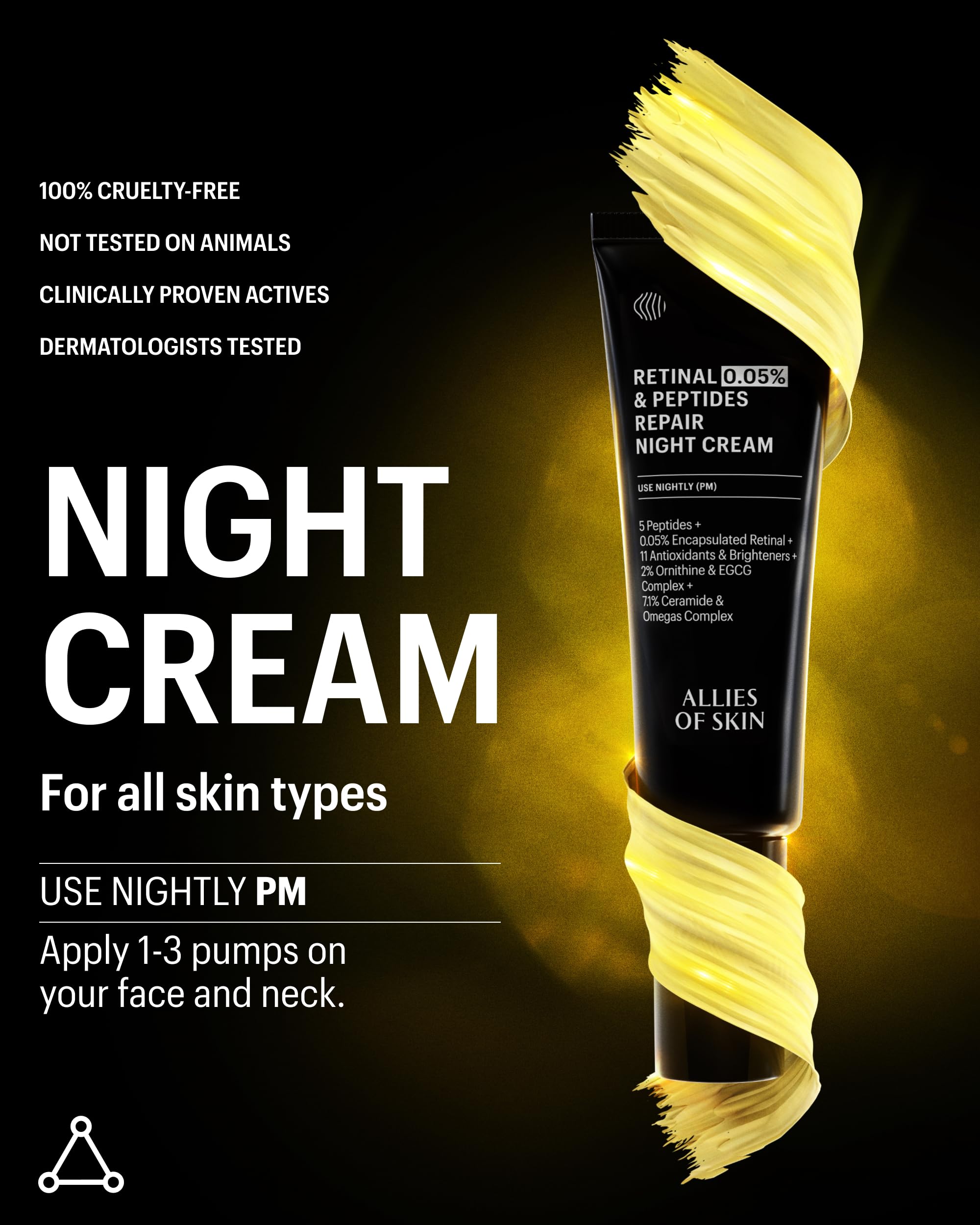 Allies of Skin texture and tone after one night of use