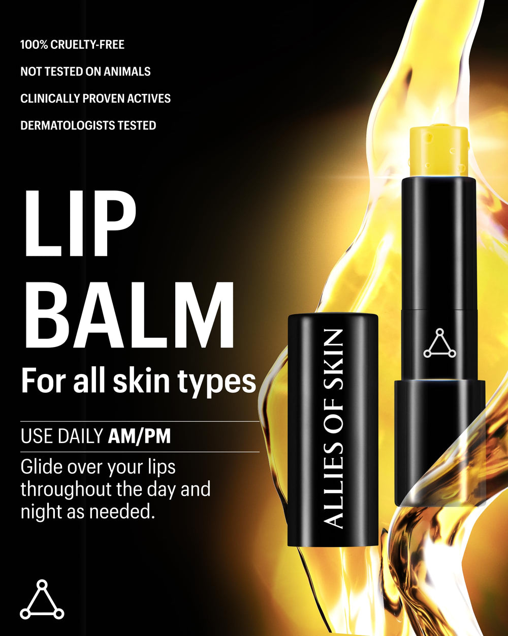 Allies of Skin vitamin C & E boost lip protection and brightness.