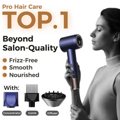 Alloom High-Speed Hair Dryer Pro dual ions feature for smoother, frizz-controlled hair.