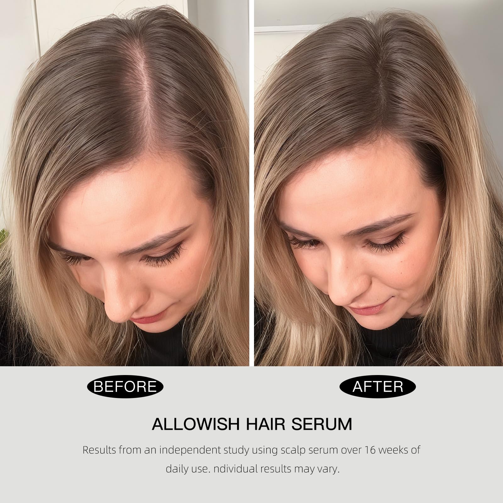 Allowish Hair Growth Serum Italy-made seal signaling quality and cruelty-free claim
