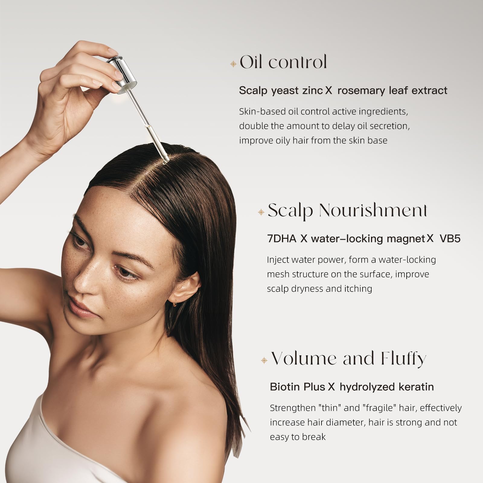Allowish Hair Growth Serum nourished hair after use implying fuller appearance