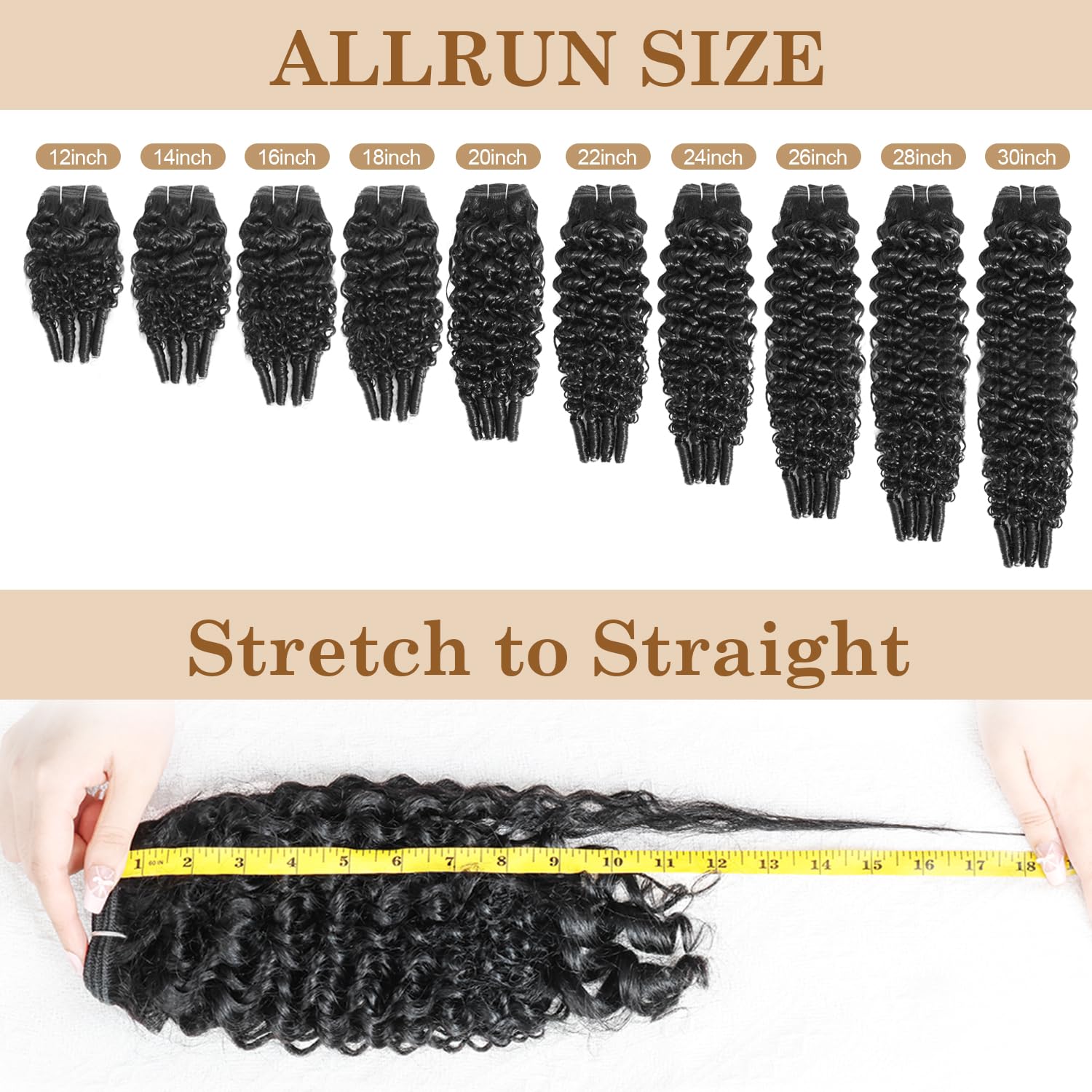 ALLRUN natural black color close-up highlighting versatile protective styling potential