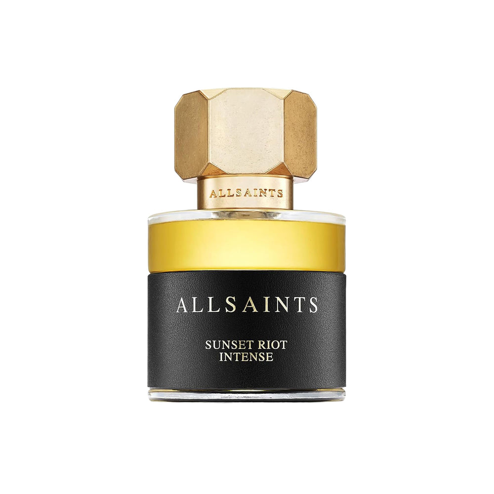 AllSaints Sunset Riot Intense bottle on display for bold evening style