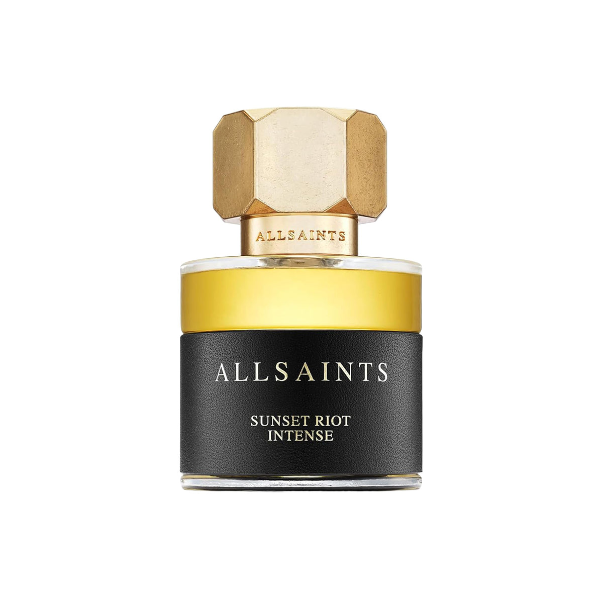 AllSaints Sunset Riot Intense bottle on display for bold evening style