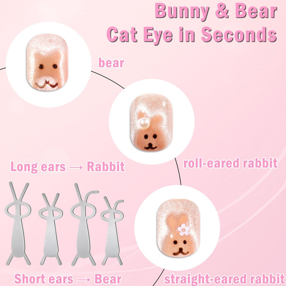 Allstarry cat eye magnet bead controls powder transfer for sharp lines.