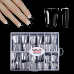 Allstarry duck nail tips short curved full-cover for bold, long-lasting looks.
