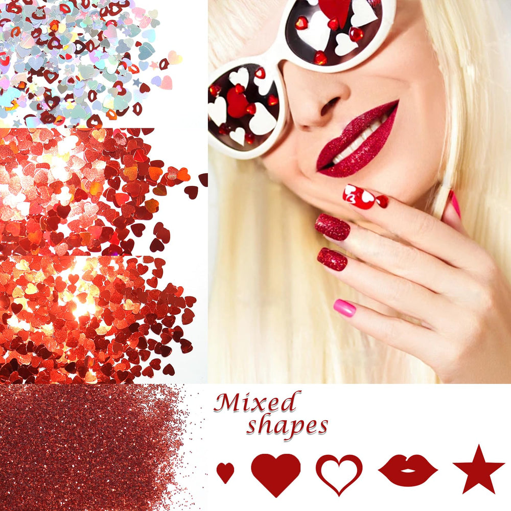 Allstarry hollow heart decals provide chic nail accents under light.