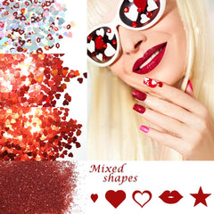 Allstarry hollow heart decals provide chic nail accents under light.