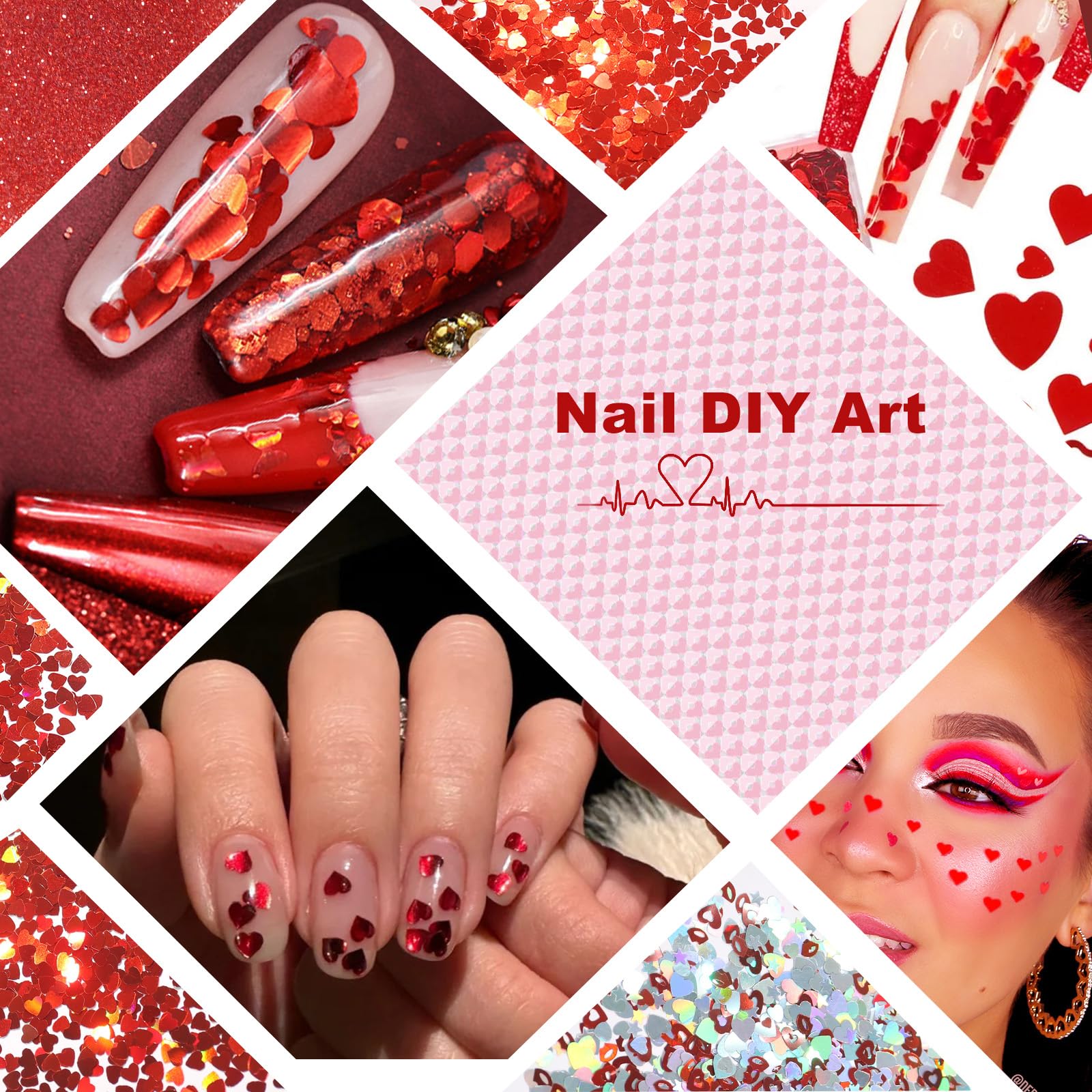 Allstarry hollow lip decals ideal for romantic nail design ideas.
