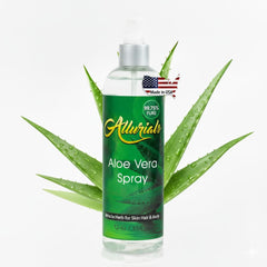 Allurials Aloe Vera Spray bottle for easy daily hydration.