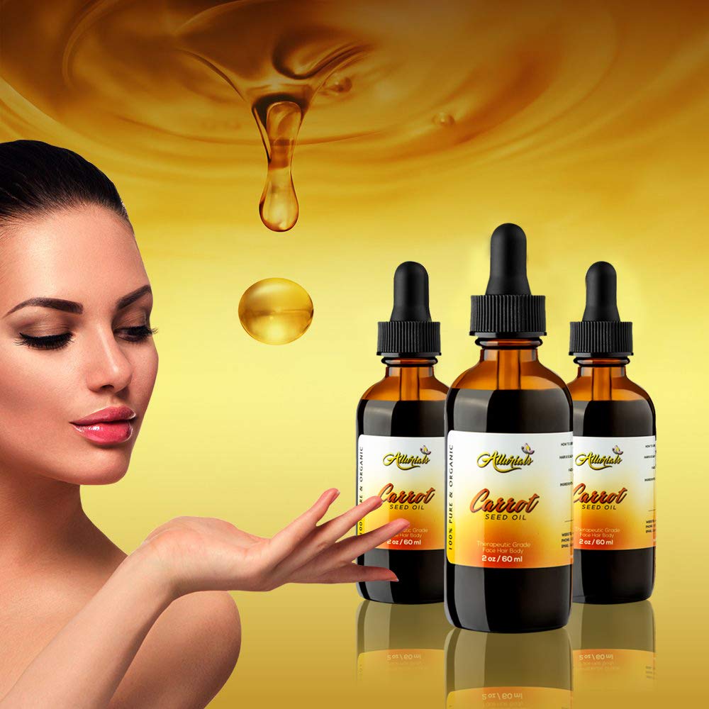 Allurials carrot seed oil vegan cruelty-free label reinforces ethical skincare choice.