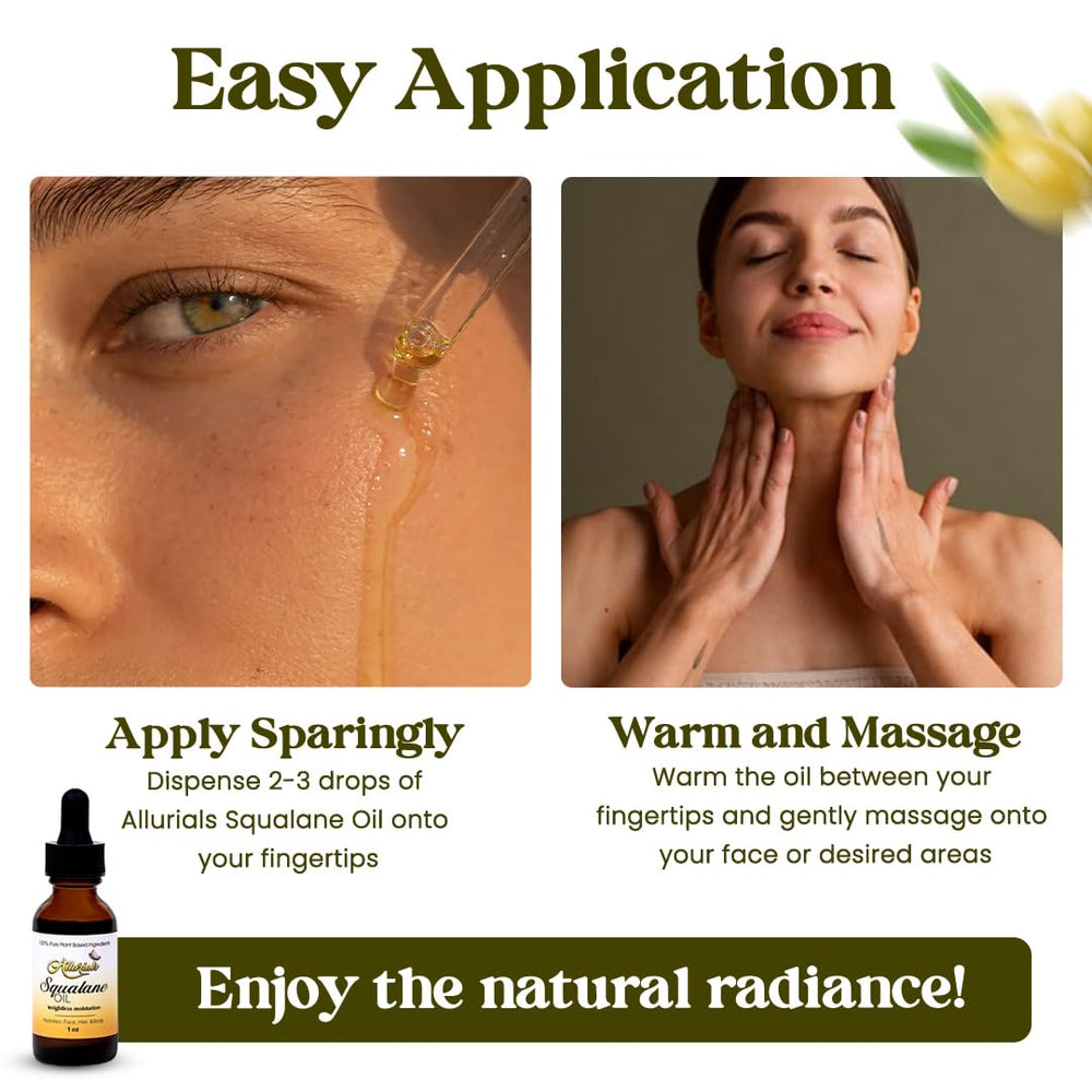 Allurials Squalane Oil blends with moisturizer for enhanced hydration