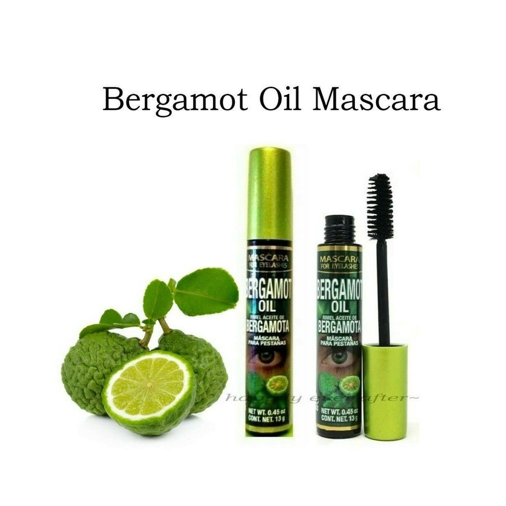 Alma Belleza Bergamota mascara tube showing waterproof formula