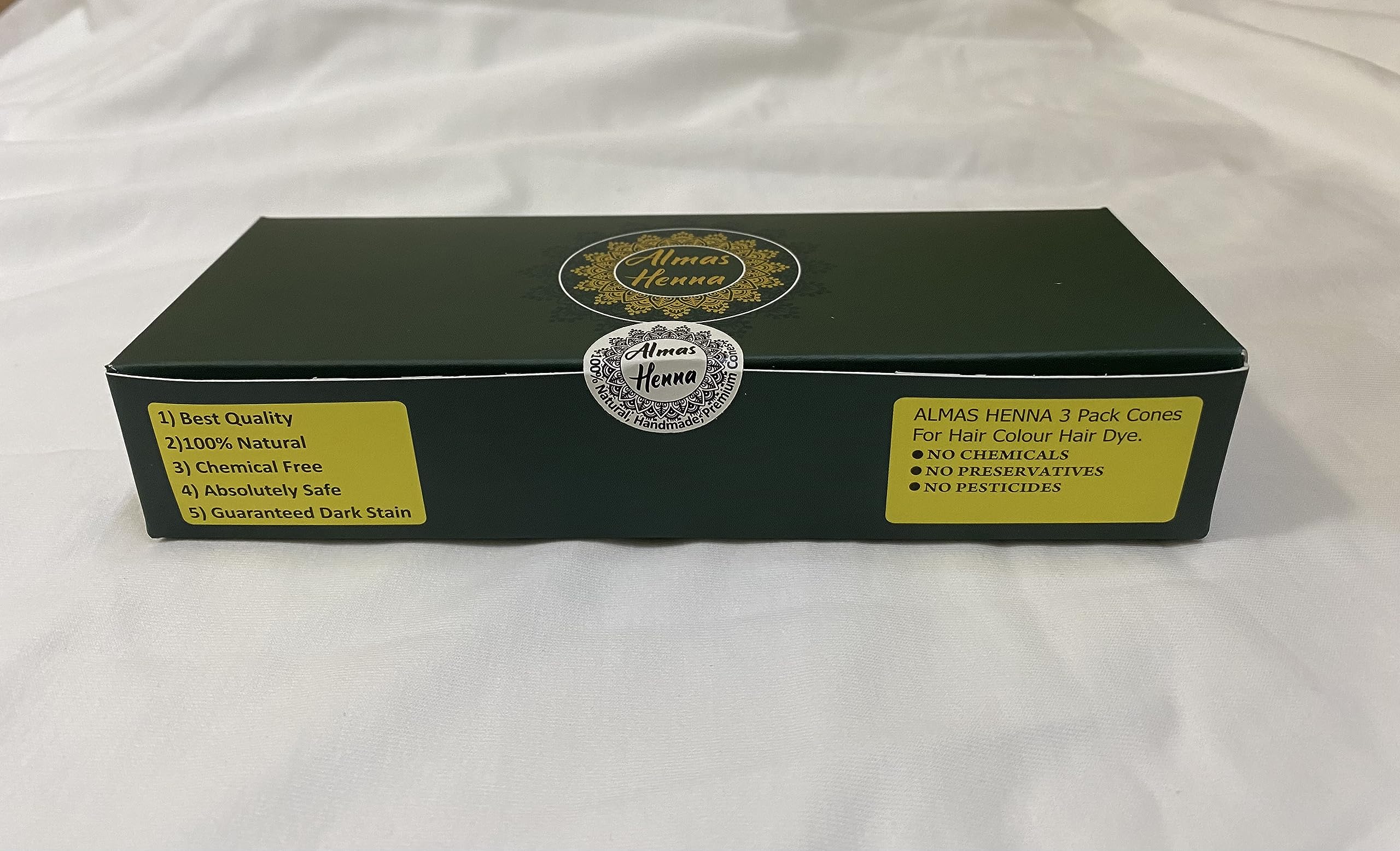 ALMAS Henna Cones triple-sifted formula for silky hair color